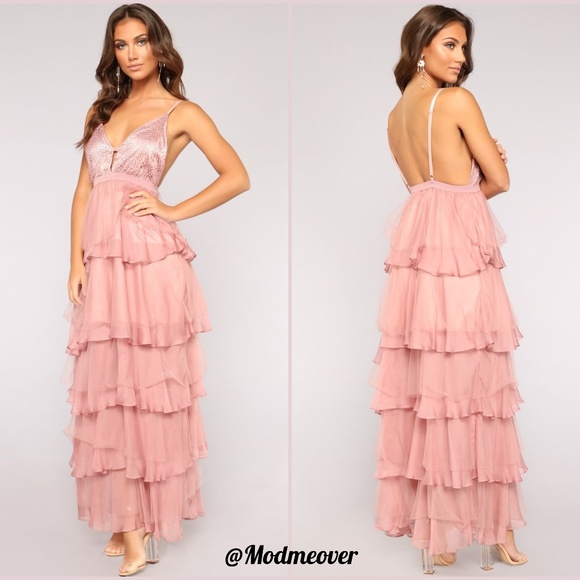 Mod Me Over Dresses & Skirts - NEW Blush Ruffles Party Dress W/ Open Back